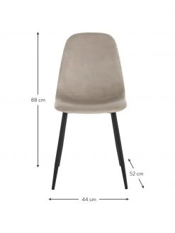 Runder Esstisch Gilda mit Samt-St&uuml;hlen in Beige, &Oslash; 110 cm, Ø 110 x H 75 cm -Esszimmer Verkäufe Runder Esstisch Gilda mit Samt Stuhlen in Beige O 110 cm 2