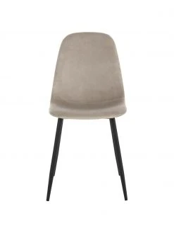 Runder Esstisch Gilda mit Samt-St&uuml;hlen in Beige, &Oslash; 110 cm, Ø 110 x H 75 cm -Esszimmer Verkäufe Runder Esstisch Gilda mit Samt Stuhlen in Beige O 110 cm 5