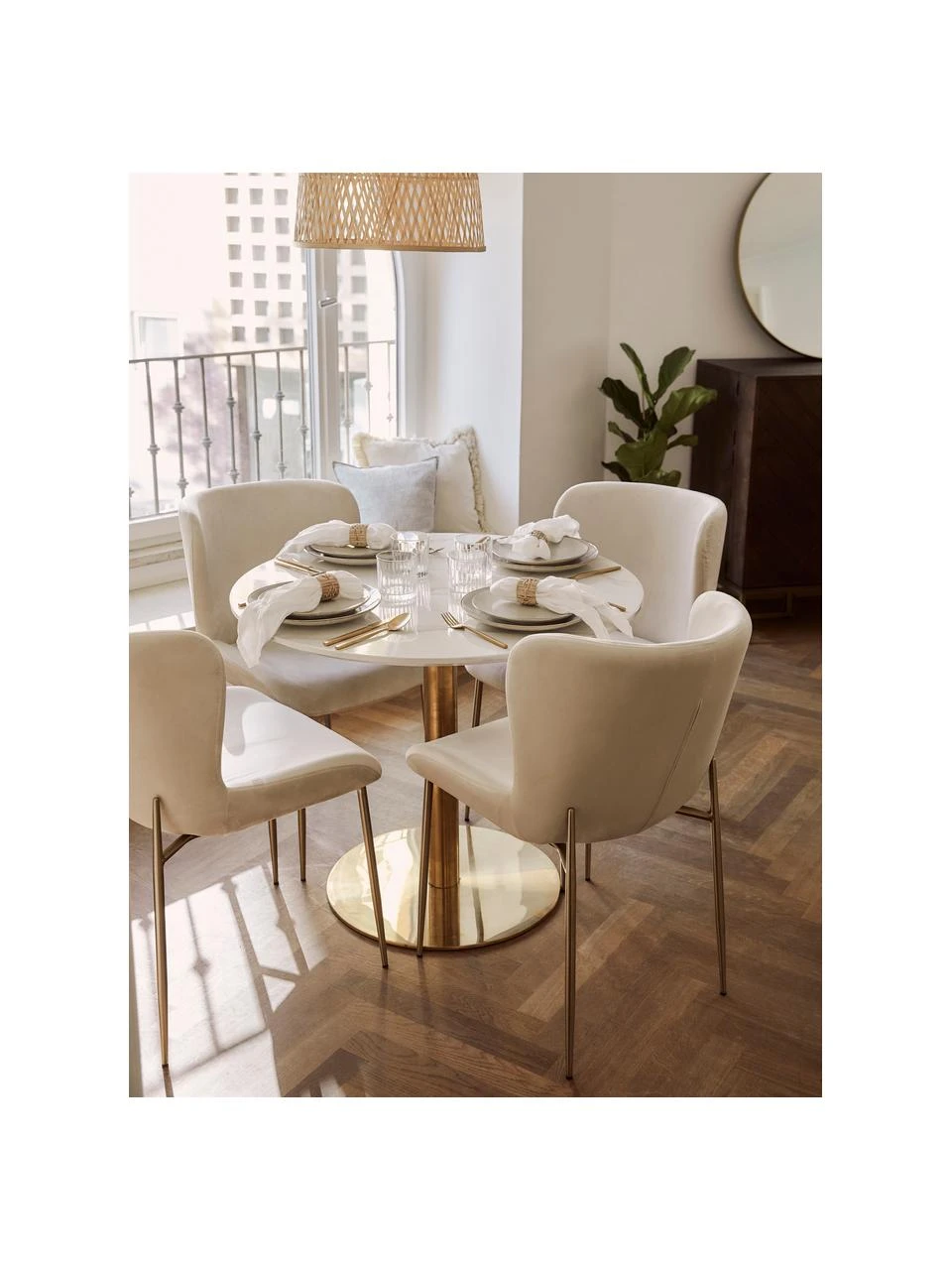 Westwing Collection Runder Esstisch Karla in Marmoroptik, Ø 90 cm, Ø 90 x H 75 cm 4 Westwing Collection Runder Esstisch Karla in Marmoroptik, Ø 90 cm, Ø 90 x H 75 cm – Bild 2