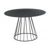 Runder Esstisch Maggie in Schwarz mit Metall-Gestell, Ø 120 cm, Ø 120 x H 75 cm -Esszimmer Verkäufe Runder Esstisch Maggie in Schwarz mit Metall Gestell O 120 cm