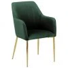 Westwing Collection Samt-Armlehnstuhl Ava in Dunklegrün, B 57 x T 63 cm -Esszimmer Verkäufe Samt Armlehnstuhl Ava in Dunklegrun