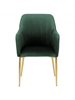 Westwing Collection Samt-Armlehnstuhl Ava in Dunklegrün, B 57 x T 63 cm 11 Westwing Collection Samt-Armlehnstuhl Ava in Dunklegrün, B 57 x T 63 cm -Esszimmer Verkäufe Samt Armlehnstuhl Ava in Dunklegrun 3