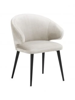 Westwing Collection Samt-Armlehnstuhl Celia in modernem Design, B 57 x T 62 cm