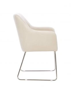 Westwing Collection Samt-Armlehnstuhl Isla in Cremewei&szlig;, B 60 x T 62 cm -Esszimmer Verkäufe Samt Armlehnstuhl Isla in Cremeweiss 10