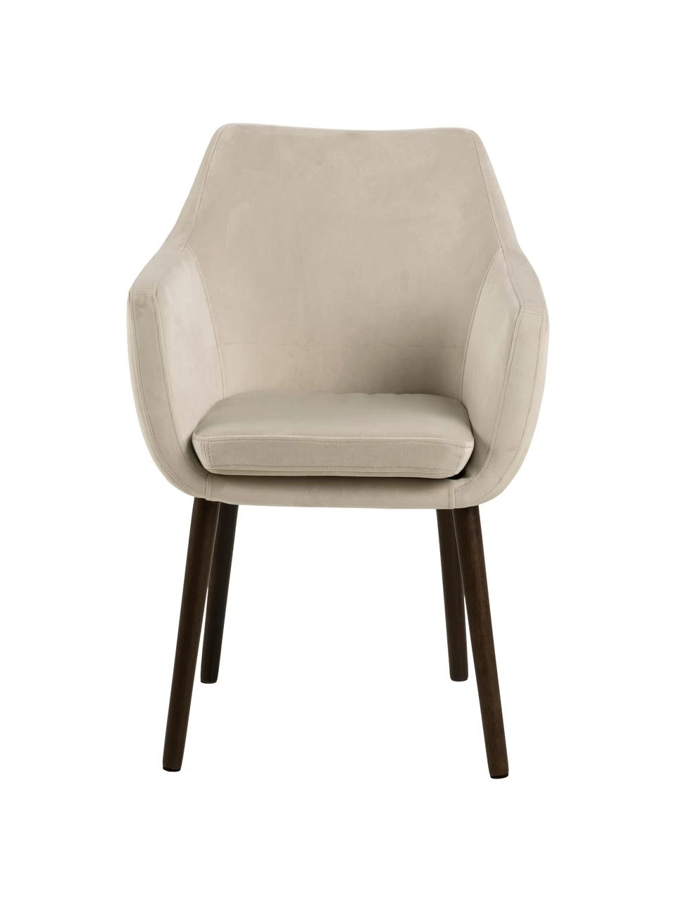 Samt-Armlehnstuhl Nora mit Holzbeinen, B 58 x T 58 cmNur noch wenige verfügbar 6 Samt-Armlehnstuhl Nora mit Holzbeinen, B 58 x T 58 cmNur noch wenige verfügbar – Bild 4