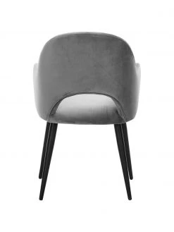 Westwing Collection Samt-Armlehnstuhl Rachel in Grau, B 56 x T 70 cm 13 Westwing Collection Samt-Armlehnstuhl Rachel in Grau, B 56 x T 70 cm -Esszimmer Verkäufe Samt Armlehnstuhl Rachel in Grau 5