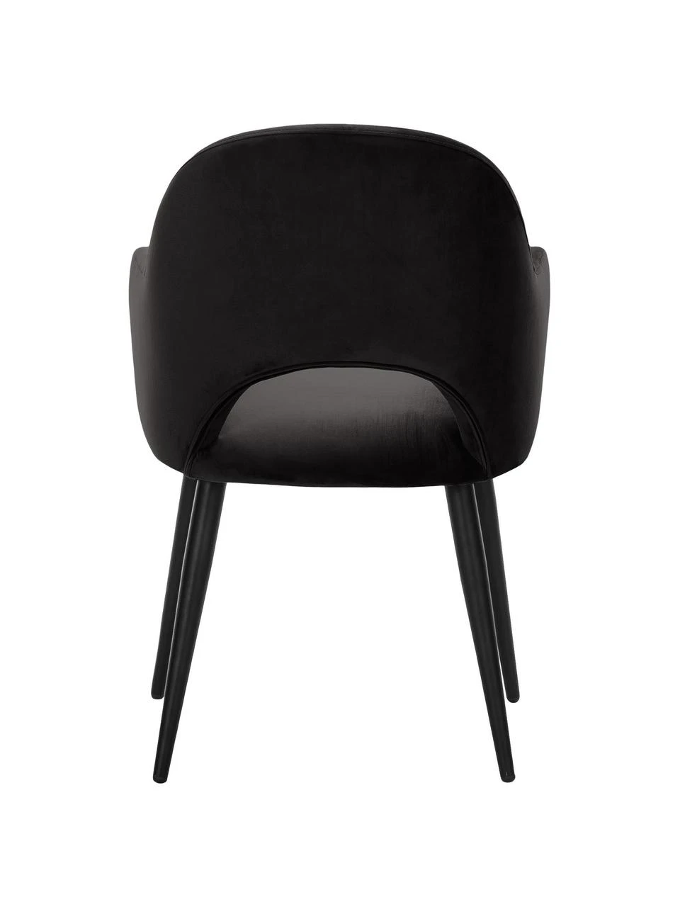 Westwing Collection Samt-Armlehnstuhl Rachel in Schwarz, B 56 x T 70 cm 8 Westwing Collection Samt-Armlehnstuhl Rachel in Schwarz, B 56 x T 70 cm – Bild 6