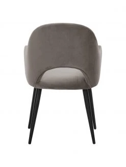 Westwing Collection Samt-Armlehnstuhl Rachel in Taupe, B 56 x T 70 cmNur noch wenige verfügbar -Esszimmer Verkäufe Samt Armlehnstuhl Rachel in Taupe 5