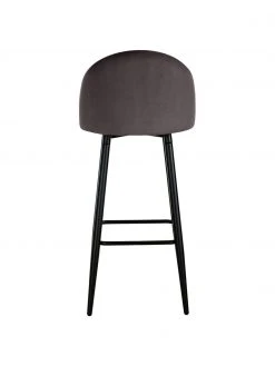 Westwing Collection Samt-Barstuhl Amy in Dunkelgrau, B 45 x H 103 cm -Esszimmer Verkäufe Samt Barstuhl Amy in Dunkelgrau 5