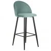 Westwing Collection Samt-Barstuhl Amy in Türkis, B 45 x H 103 cm 1 Westwing Collection Samt-Barstuhl Amy in Türkis, B 45 x H 103 cm -Esszimmer Verkäufe Samt Barstuhl Amy in Turkis