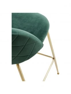 Samt-Barstuhl Ivonne in Gr&uuml;n, B 53 x H 108 cm -Esszimmer Verkäufe Samt Barstuhl Ivonne in Grun 5