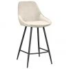 Rowico Samt-Barstuhl Sierra in Beige mit Metall-Beinen, B 47 x H 97 cm -Esszimmer Verkäufe Samt Barstuhl Sierra in Beige mit Metall Beinen