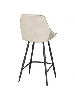 Rowico Samt-Barstuhl Sierra in Beige mit Metall-Beinen, B 47 x H 97 cm -Esszimmer Verkäufe Samt Barstuhl Sierra in Beige mit Metall Beinen 5