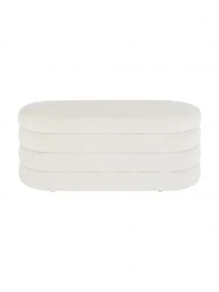 Westwing Collection Samt-Polsterbank Alto in Cremewei&szlig;, B 110 x H 47 cm -Esszimmer Verkäufe Samt Polsterbank Alto in Cremeweiss 4