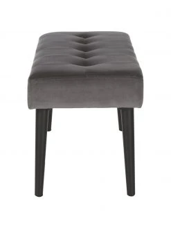 Samt-Polsterbank Glory in Dunkelgrau, B 95 x H 45 cm -Esszimmer Verkäufe Samt Polsterbank Glory in Dunkelgrau 4