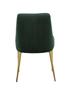 Westwing Collection Samt-Polsterstuhl Ava in Dunkelgr&uuml;n, B 53 x T 60 cm -Esszimmer Verkäufe Samt Polsterstuhl Ava in Dunkelgrun 5