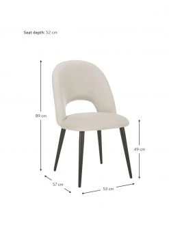 Westwing Collection Samt-Polsterstuhl Rachel in Beige, B 53 x T 57 cm 11 Westwing Collection Samt-Polsterstuhl Rachel in Beige, B 53 x T 57 cm -Esszimmer Verkäufe Samt Polsterstuhl Rachel in Beige 3