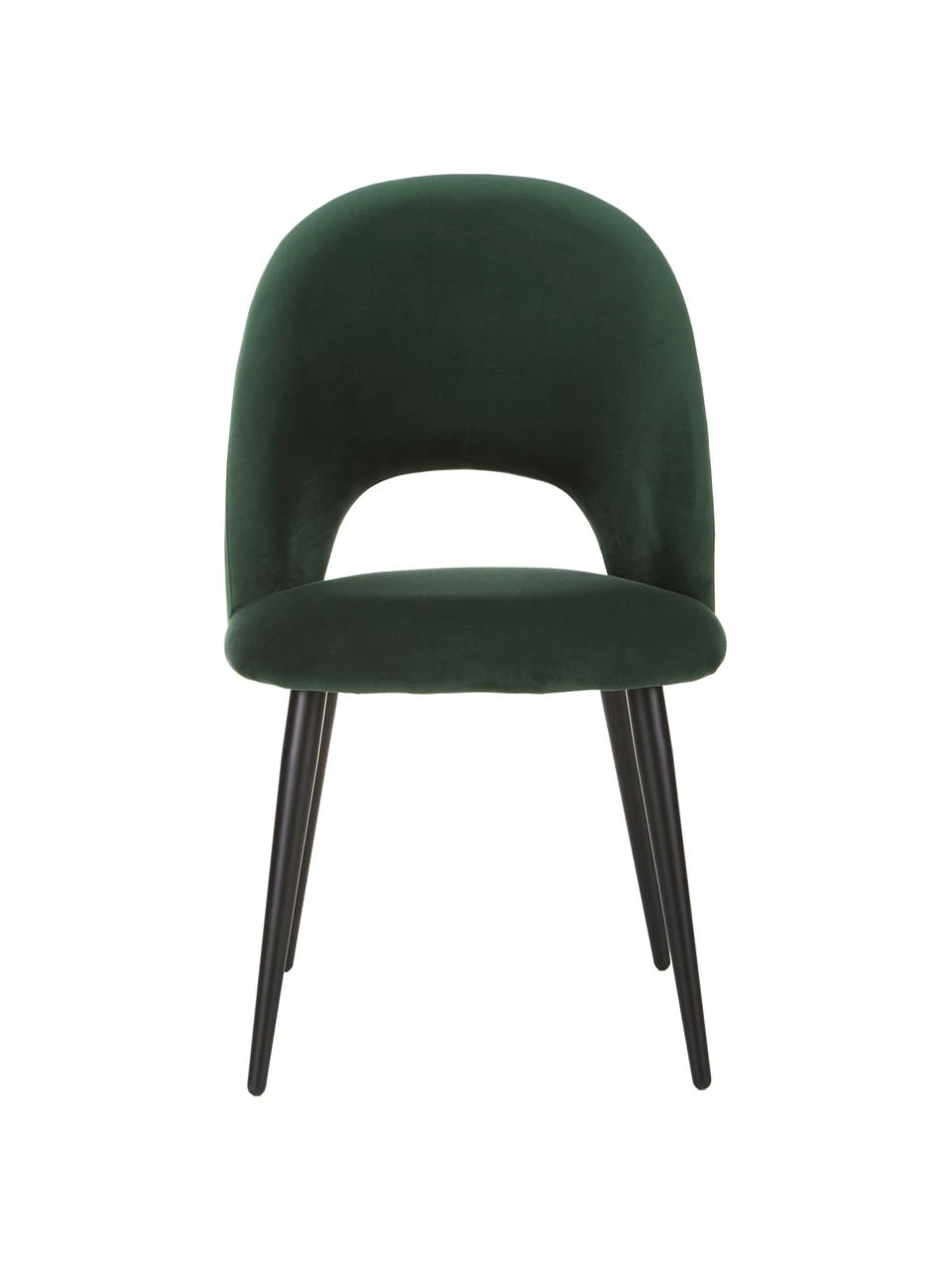 Westwing Collection Samt-Polsterstuhl Rachel in Dunkelgrün, B 53 x T 57 cm 6 Westwing Collection Samt-Polsterstuhl Rachel in Dunkelgrün, B 53 x T 57 cm – Bild 4