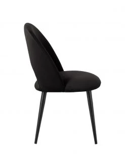 Westwing Collection Samt-Polsterstuhl Rachel in Schwarz, B 53 x T 57 cm 12 Westwing Collection Samt-Polsterstuhl Rachel in Schwarz, B 53 x T 57 cm -Esszimmer Verkäufe Samt Polsterstuhl Rachel in Schwarz 4