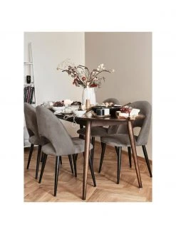 Westwing Collection Samt-Polsterstuhl Rachel in Taupe, B 53 x T 57 cm 9 Westwing Collection Samt-Polsterstuhl Rachel in Taupe, B 53 x T 57 cm -Esszimmer Verkäufe Samt Polsterstuhl Rachel in Taupe 1