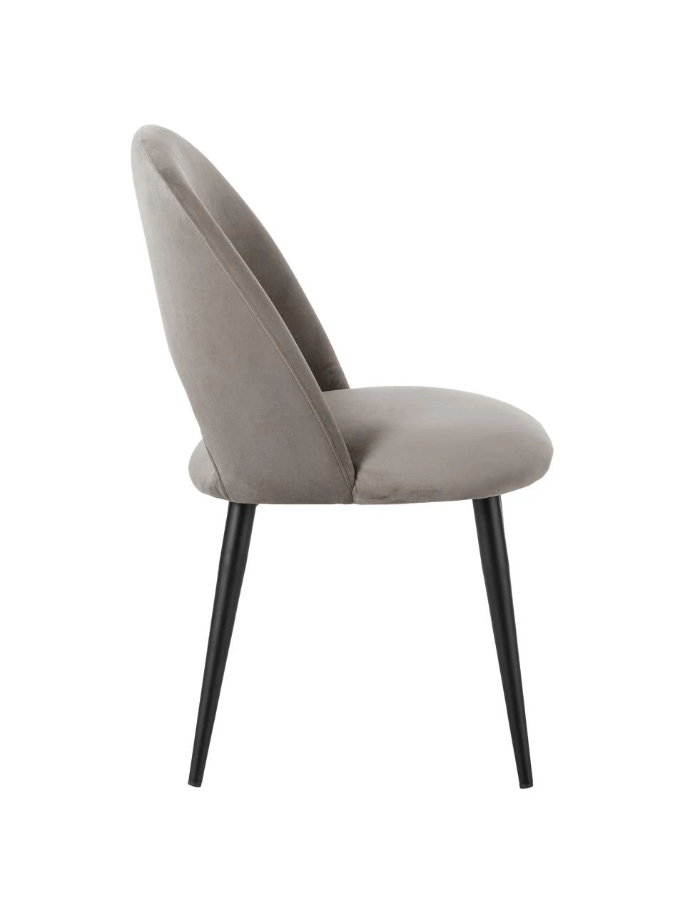 Westwing Collection Samt-Polsterstuhl Rachel in Taupe, B 53 x T 57 cm 7 Westwing Collection Samt-Polsterstuhl Rachel in Taupe, B 53 x T 57 cm – Bild 5