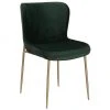 Westwing Collection Samt-Polsterstuhl Tess in Grün, B 49 x H 84 cm -Esszimmer Verkäufe Samt Polsterstuhl Tess in Grun