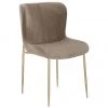 Westwing Collection Samt-Polsterstuhl Tess in Taupe, B 49 x H 84 cm -Esszimmer Verkäufe Samt Polsterstuhl Tess in Taupe