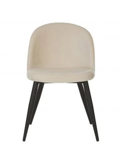 Westwing Collection Samt-Polsterst&uuml;hle Amy in Cremewei&szlig;, 2 St&uuml;ck, B 51 x T 55 cm -Esszimmer Verkäufe Samt Polsterstuhle Amy in Cremeweiss 2 Stuck 5