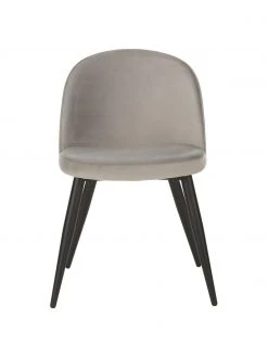 Westwing Collection Samt-Polsterst&uuml;hle Amy in Grau, 2 St&uuml;ck, B 51 x T 55 cm -Esszimmer Verkäufe Samt Polsterstuhle Amy in Grau 2 Stuck 3