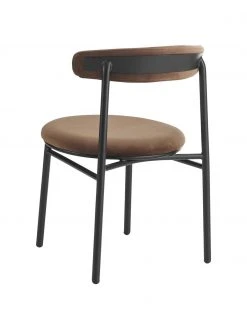 Samt-Polsterst&uuml;hle Doggi in Braun, 2 St&uuml;ck, B 47 x T 50 cm -Esszimmer Verkäufe Samt Polsterstuhle Doggi in Braun 2 Stuck 4