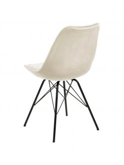 Samt-Polsterstühle Eris mit Metallbeinen, 2 Stück, B 49 x T 54 cm -Esszimmer Verkäufe Samt Polsterstuhle Eris mit Metallbeinen 2 Stuck 3