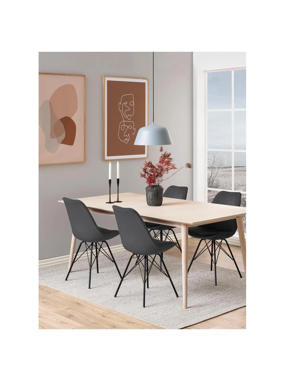 Samt-Polsterstühle Eris mit Metallbeinen, 2 Stück, B 49 x T 54 cm 4 Samt-Polsterstühle Eris mit Metallbeinen, 2 Stück, B 49 x T 54 cm – Bild 2