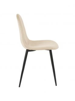 Westwing Collection Samt-Polsterst&uuml;hle Karla in Cremewei&szlig;, 2 St&uuml;ck, B 44 x T 53 cm -Esszimmer Verkäufe Samt Polsterstuhle Karla in Cremeweiss 2 Stuck 3