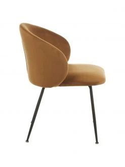 Westwing Collection Samt-Polsterst&uuml;hle Luisa in Braun, 2 St&uuml;ck, B 59 x T 59 cm -Esszimmer Verkäufe Samt Polsterstuhle Luisa in Braun 2 Stuck 4