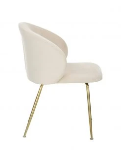 Westwing Collection Samt-Polsterst&uuml;hle Luisa in Cremewei&szlig;, 2 St&uuml;ck, B 59 x T 59 cm -Esszimmer Verkäufe Samt Polsterstuhle Luisa in Cremeweiss 2 Stuck 4