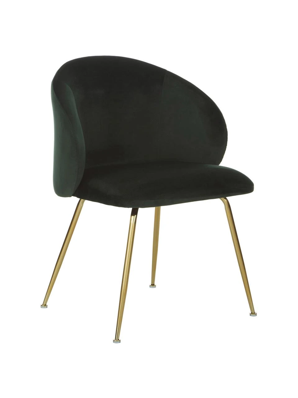 Westwing Collection Samt-Polsterstühle Luisa in Dunkelgrün, 2 Stück, B 59 x T 58 cm 3 Westwing Collection Samt-Polsterstühle Luisa in Dunkelgrün, 2 Stück, B 59 x T 58 cm