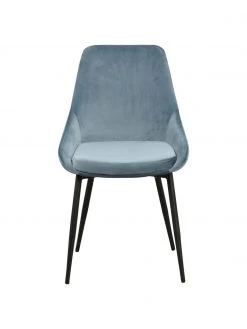 Rowico Samt-Polsterst&uuml;hle Sierra in Blau, 2 St&uuml;ck, B 49 x T 55 cm -Esszimmer Verkäufe Samt Polsterstuhle Sierra in Blau 2 Stuck 3