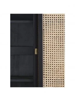 HKliving Schrank Retro mit Wiener Geflecht und Schiebet&uuml;ren, 2-t&uuml;rig, B 95 x H 140 cm -Esszimmer Verkäufe Schrank Retro mit Wiener Geflecht und Schiebeturen 2 turig 5