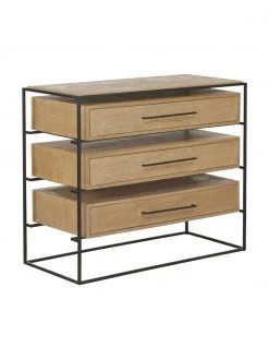 Westwing Collection Schubladenkommode Lyle aus massivem Mangoholz, B 100 x H 82 cm