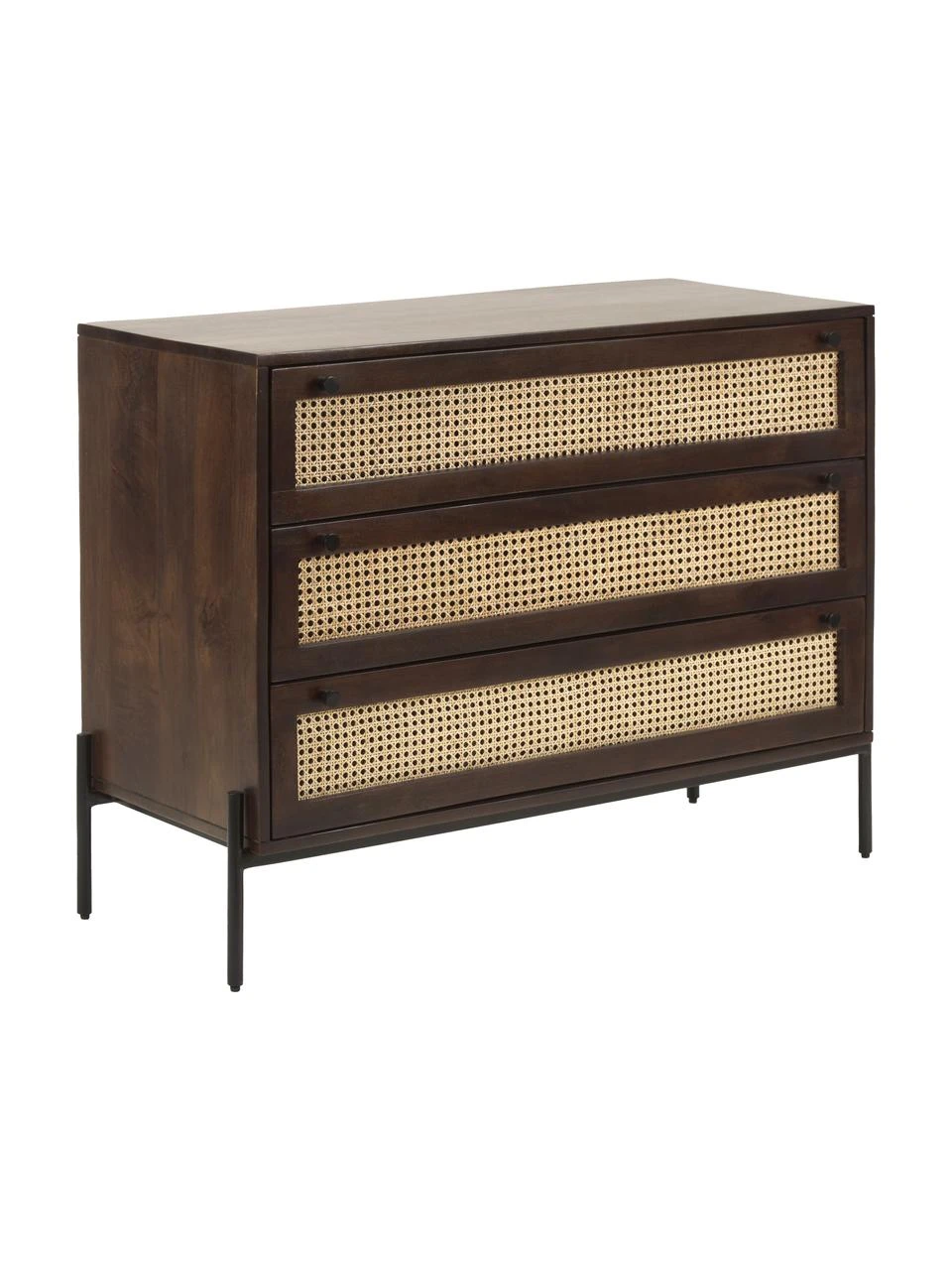 Westwing Collection Schubladenkommode Vienna mit Wiener Geflecht in Dunkelbraun, B 105 x H 78 cm 3 Westwing Collection Schubladenkommode Vienna mit Wiener Geflecht in Dunkelbraun, B 105 x H 78 cm