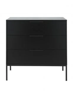 Schwarze Kommode Adam mit Schubladen, B 94 x H 93 cm -Esszimmer Verkäufe Schwarze Kommode Adam mit Schubladen 3