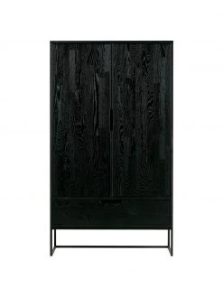 Schwarzes Highboard Silas aus Holz, B 85 x H 149 cm -Esszimmer Verkäufe Schwarzes Highboard Silas aus Holz 2