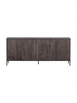 Sideboard Avourio mit geriffelter Front aus Eschenholz, 4-t&uuml;rig, B 200 x H 85 cm -Esszimmer Verkäufe Sideboard Avourio mit geriffelter Front aus Eschenholz 4 turig 3