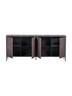 Sideboard Avourio mit geriffelter Front aus Eschenholz, 4-t&uuml;rig, B 200 x H 85 cm -Esszimmer Verkäufe Sideboard Avourio mit geriffelter Front aus Eschenholz 4 turig 4