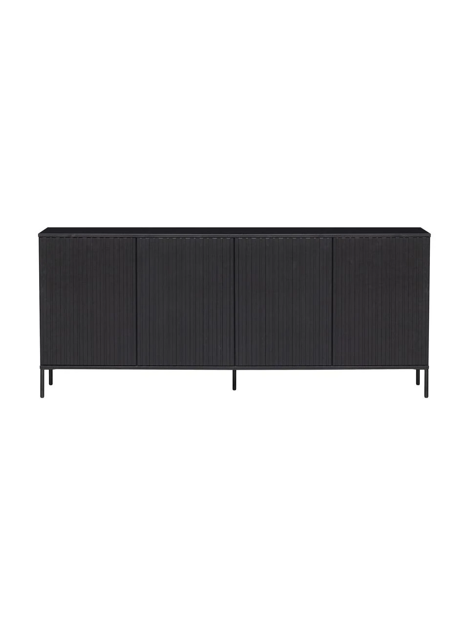 Sideboard Avourio mit geriffelter Front aus Kiefernholz, 4-türig, B 200 x H 85 cm 7 Sideboard Avourio mit geriffelter Front aus Kiefernholz, 4-türig, B 200 x H 85 cm – Bild 5