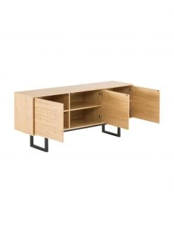 Woodman Sideboard Camden mit T&uuml;ren und Eichenholzfurnier, B 175 x H 75 cm -Esszimmer Verkäufe Sideboard Camden mit Turen und Eichenholzfurnier 10