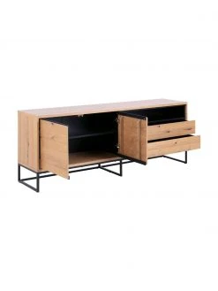 Sideboard Dalarna mit Türen und Eichenholzfurnier, B 197 x H 76 cm -Esszimmer Verkäufe Sideboard Dalarna mit Turen und Eichenholzfurnier 3