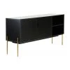 Westwing Collection Sideboard Jesper mit Türen in Schwarz, B 160 x H 80 cm -Esszimmer Verkäufe Sideboard Jesper mit Turen in Schwarz