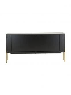 Westwing Collection Sideboard Jesper mit T&uuml;ren in Schwarz, B 160 x H 80 cm -Esszimmer Verkäufe Sideboard Jesper mit Turen in Schwarz 5