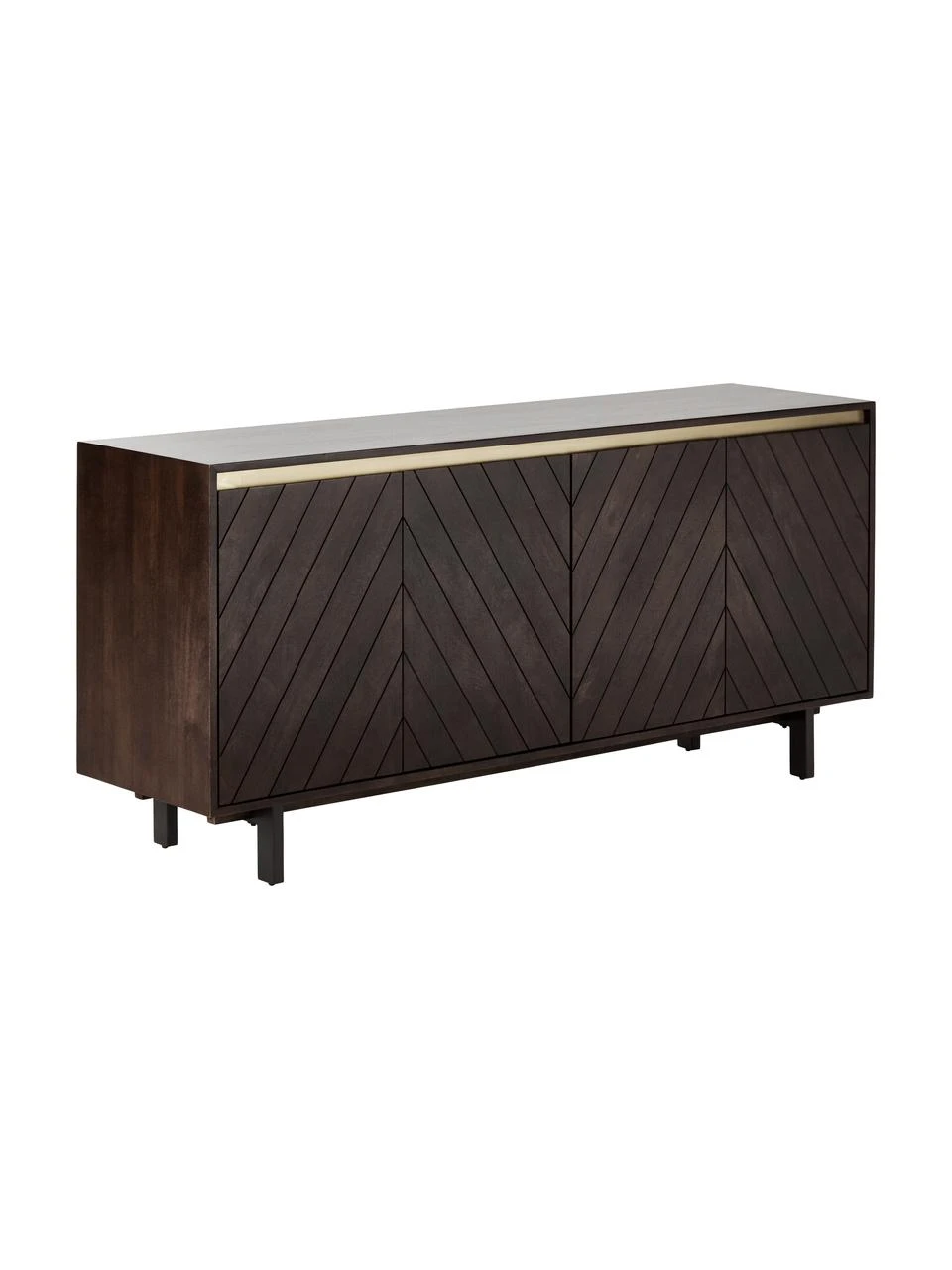 Westwing Collection Sideboard Karl mit Türen aus massivem Mangoholz, B 165 x H 61 cm 3 Westwing Collection Sideboard Karl mit Türen aus massivem Mangoholz, B 165 x H 61 cm
